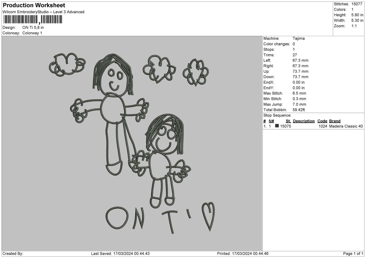 Drawing 1703 Embroidery File 6 sizes