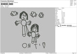 Drawing 1703 Embroidery File 6 sizes