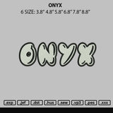 Onyx Embroidery File 6 sizes