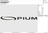Opium Embroidery File 6 size
