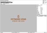 Optimizedtext Embroidery File 6 sizes