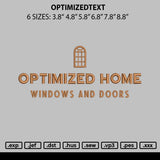 Optimizedtext Embroidery File 6 sizes