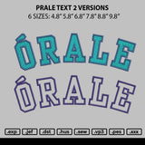 Oraletext 2 Versions Embroidery Files