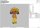 Orange V2 Embroiery File 6 sizes