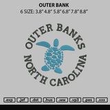 Outer Bank Embroidery File 6 sizes