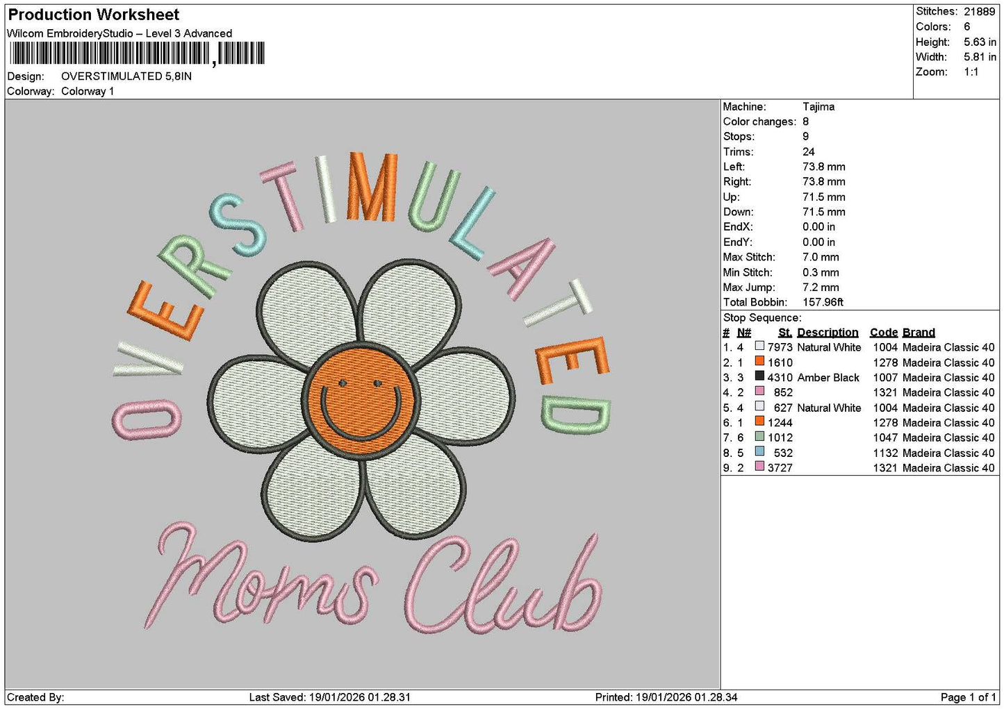 Momstext1901 Embroidery File 6 sizes