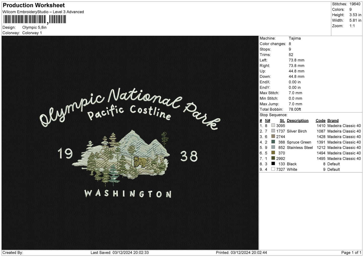 Olympic Embroidery File 6 size