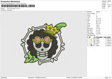 One Piece logo v3 Embroidery file 6 size