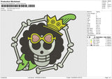 One Piece logo v3 Embroidery file 6 size