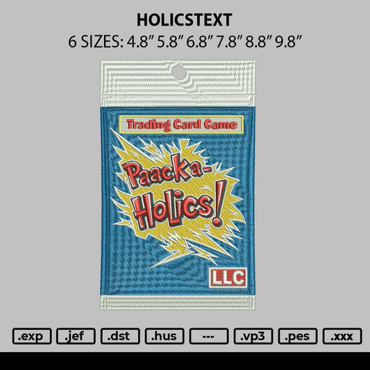 Holistext Embroidery File 6 sizes