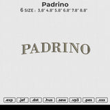 PADRINO Embroidery File 6 sizes