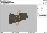 Map 1811 Embroidery File 6 sizes