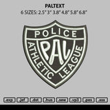 Paltext Embroidery File 6 sizes
