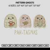 Pattern Ghosts Embroidery File 6 sizes
