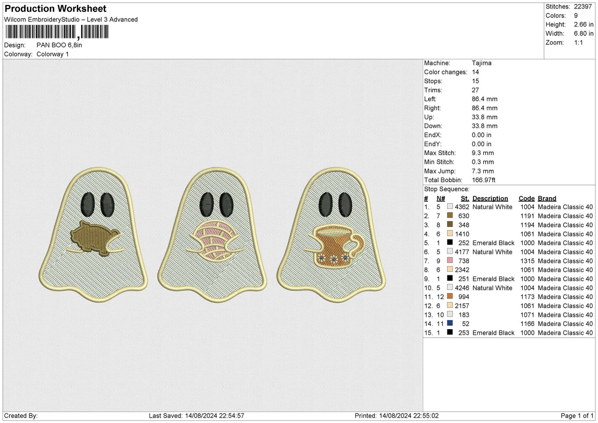 PAN BOO Embroidery File 6 size
