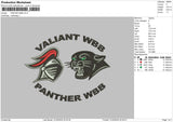 Panter Text Embroidery File 6 sizes