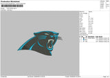 Panthers Embroidery File 6 sizes