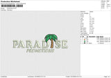 PARADISE Embroidery File 6 size