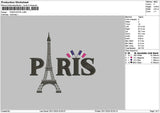Paristext 01 Embroidery File 6 sizes