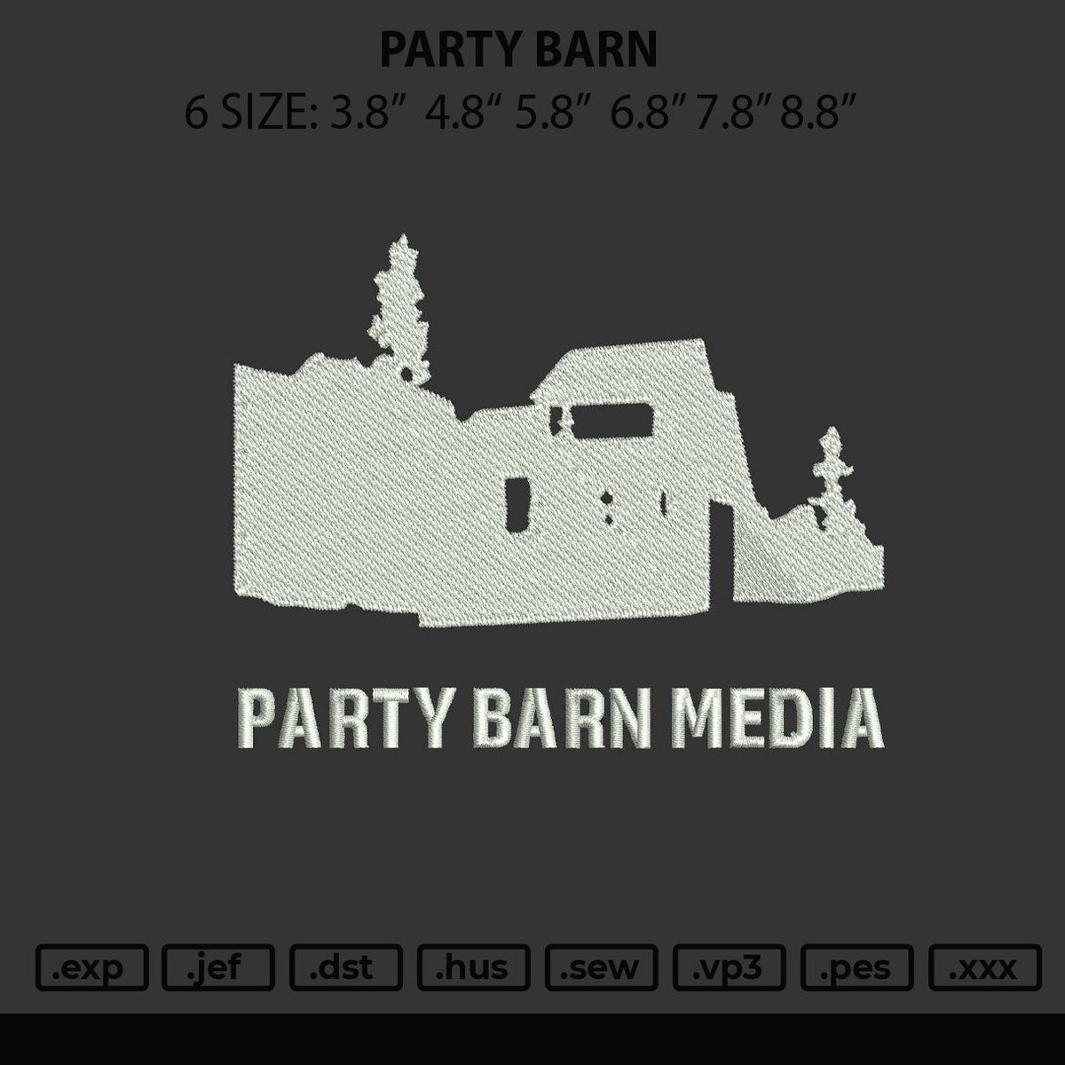 Party Barn Embroidery