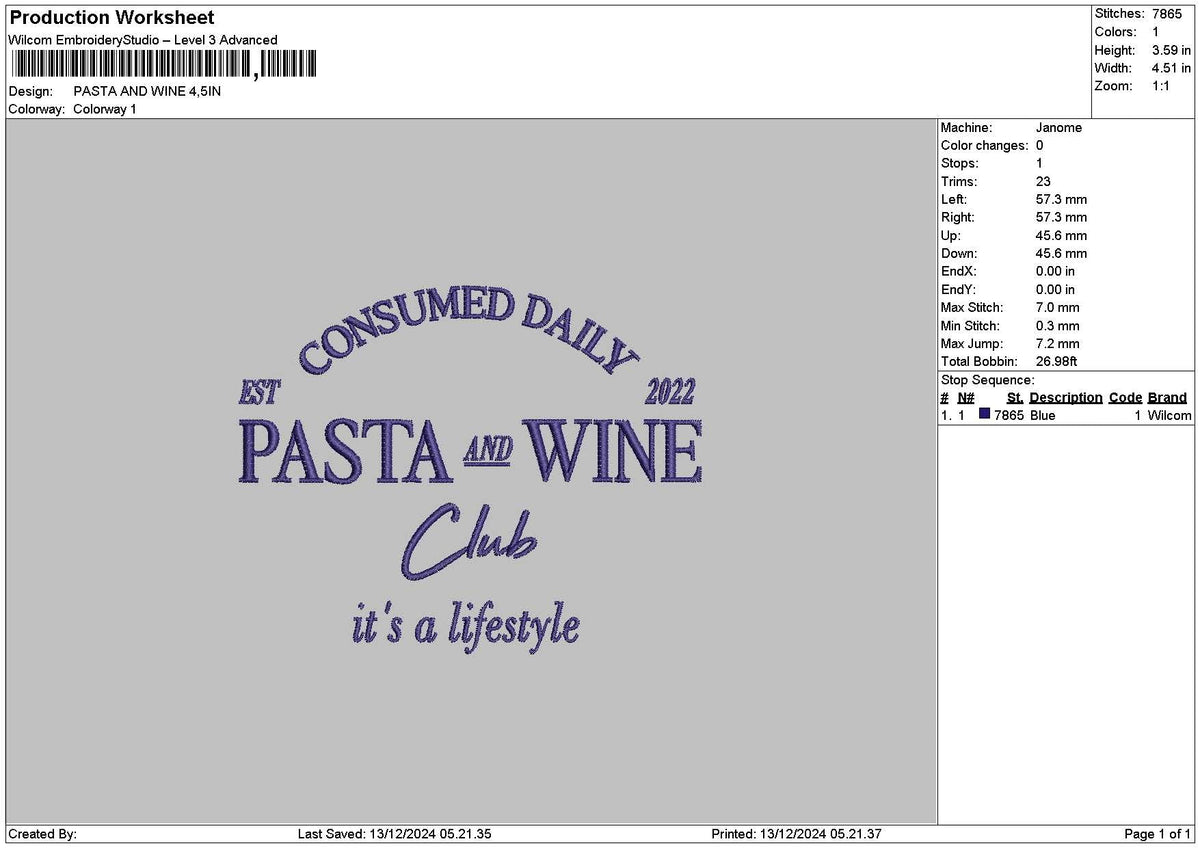 Pasteltext 1312 Embroidery File 6 sizes