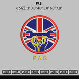Pas Embroidery File 6 sizes