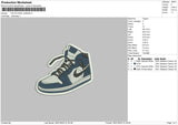 Patch Shoes J Embroidery File 6 sizes