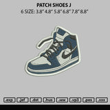 Patch Shoes J Embroidery File 6 sizes