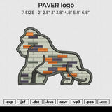 PAVER logo Embroidery File 6 size