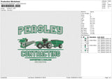 PEASLEY Embroidery File 6 size