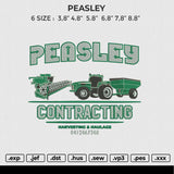 PEASLEY Embroidery File 6 size