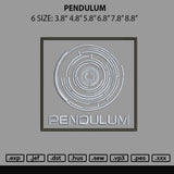 Pendulum Embroidery File 6 sizes