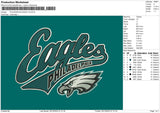 Phila Eagle V2 Embroidery File 6 sizes