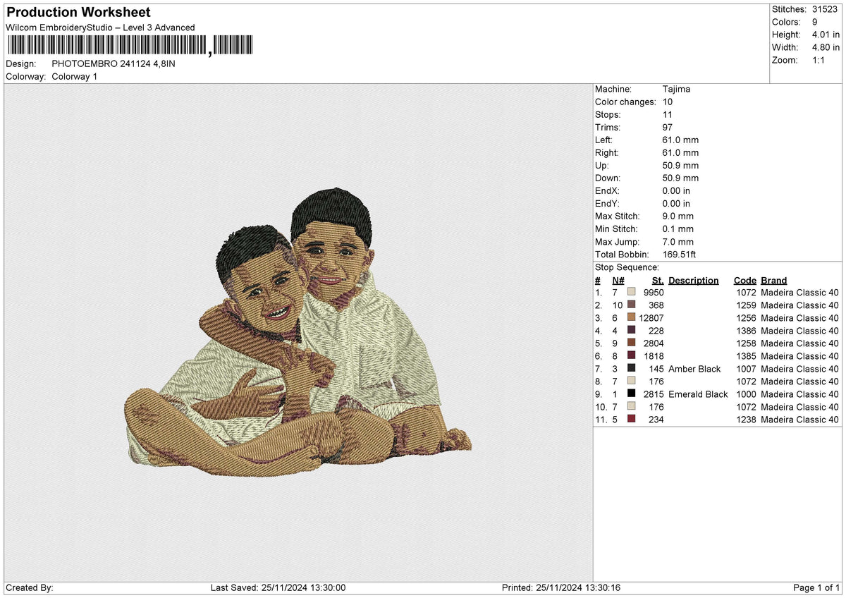 PHOTOEMBRO 241124 Embroidery File 6 size