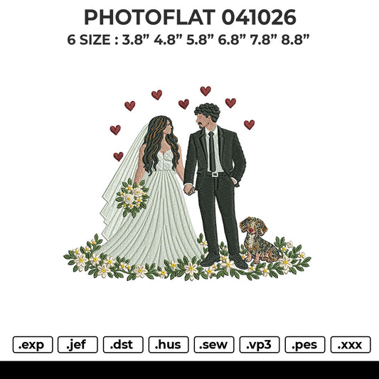PHOTOFLAT 041026 Embroidery File 6 size
