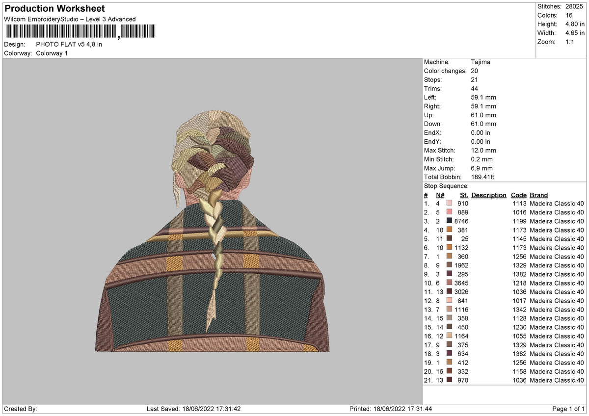 PHOTO FLAT v5 Embroidery