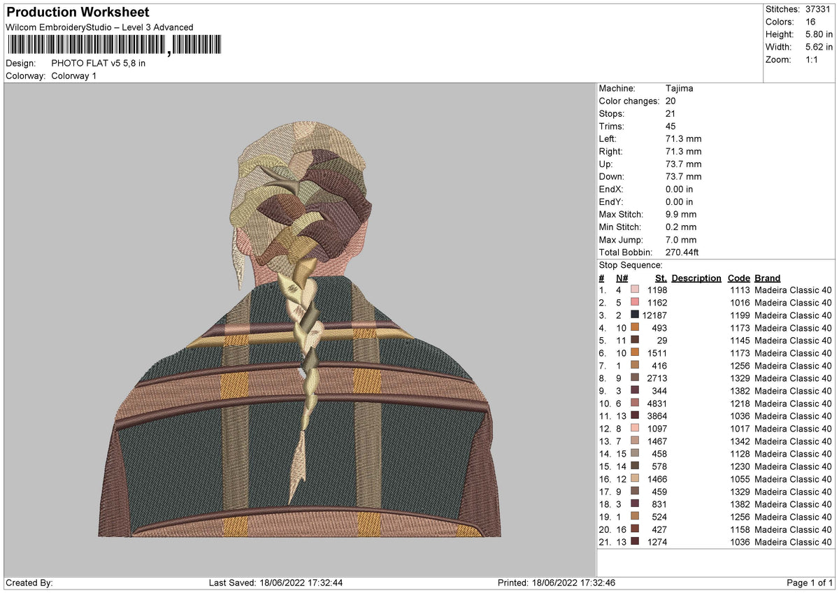 PHOTO FLAT v5 Embroidery