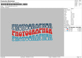 Phototext01 Embroidery File 6 sizes