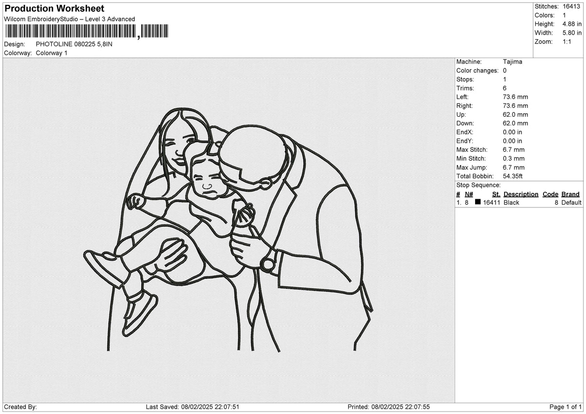 PHOTOLINE 080225 Embroidery File 6 size