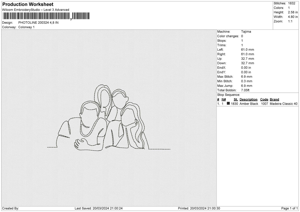 PHOTOLINE 200324 Embroidery File 6 size