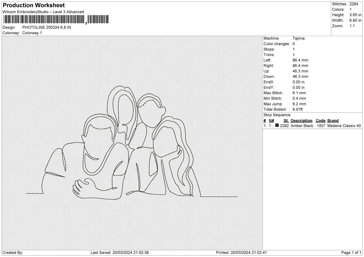 PHOTOLINE 200324 Embroidery File 6 size