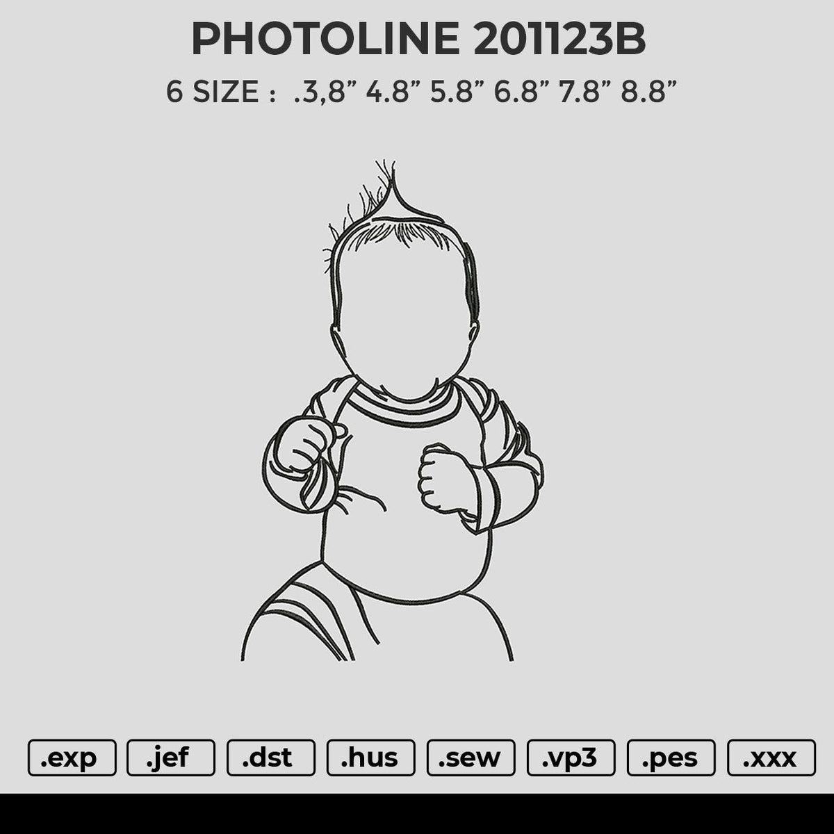 PHOTOLINE 201123B Embroidery File 6 size