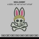 Bunny Skull Embroidery File 6 sizes