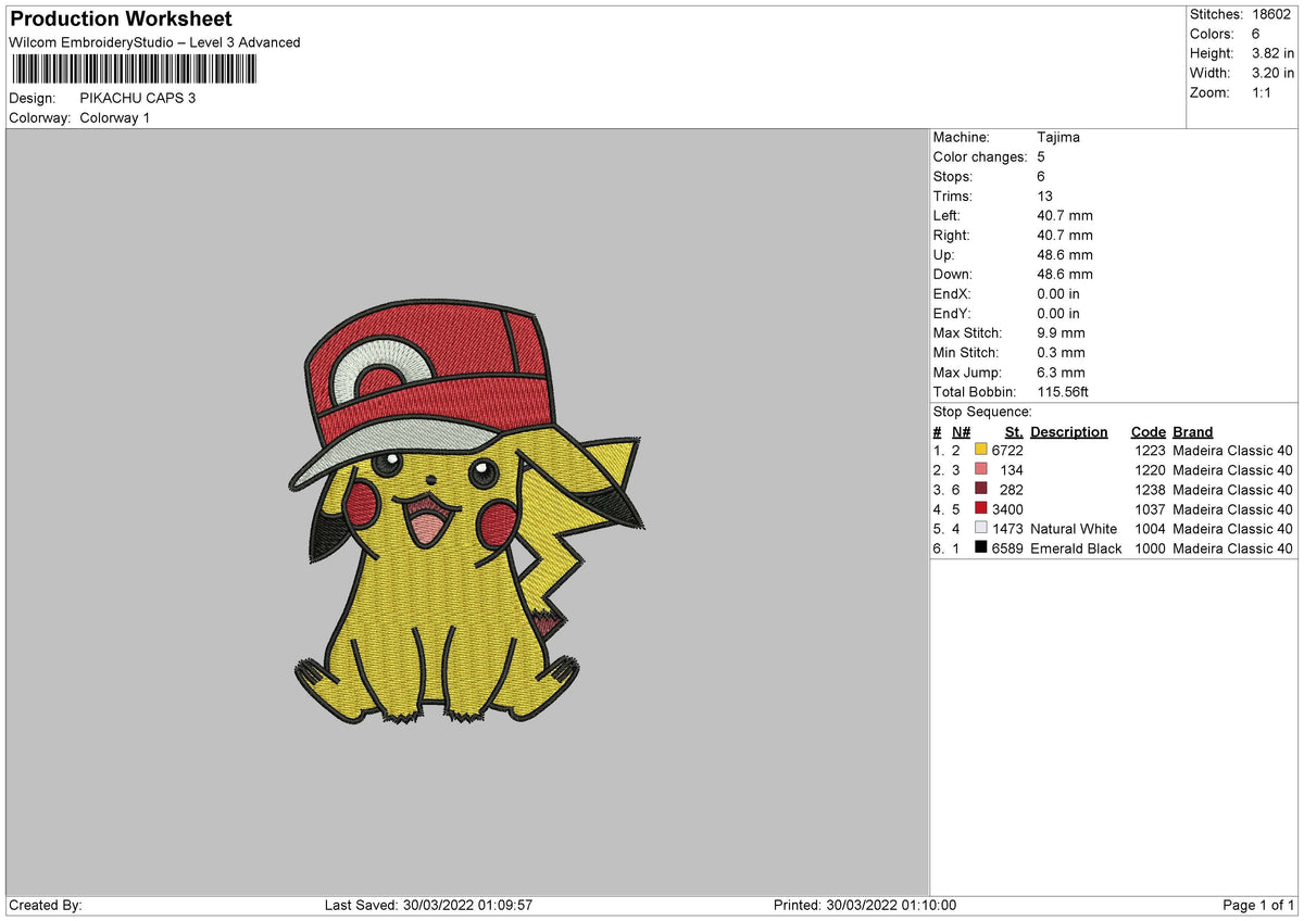 Pikachu Caps