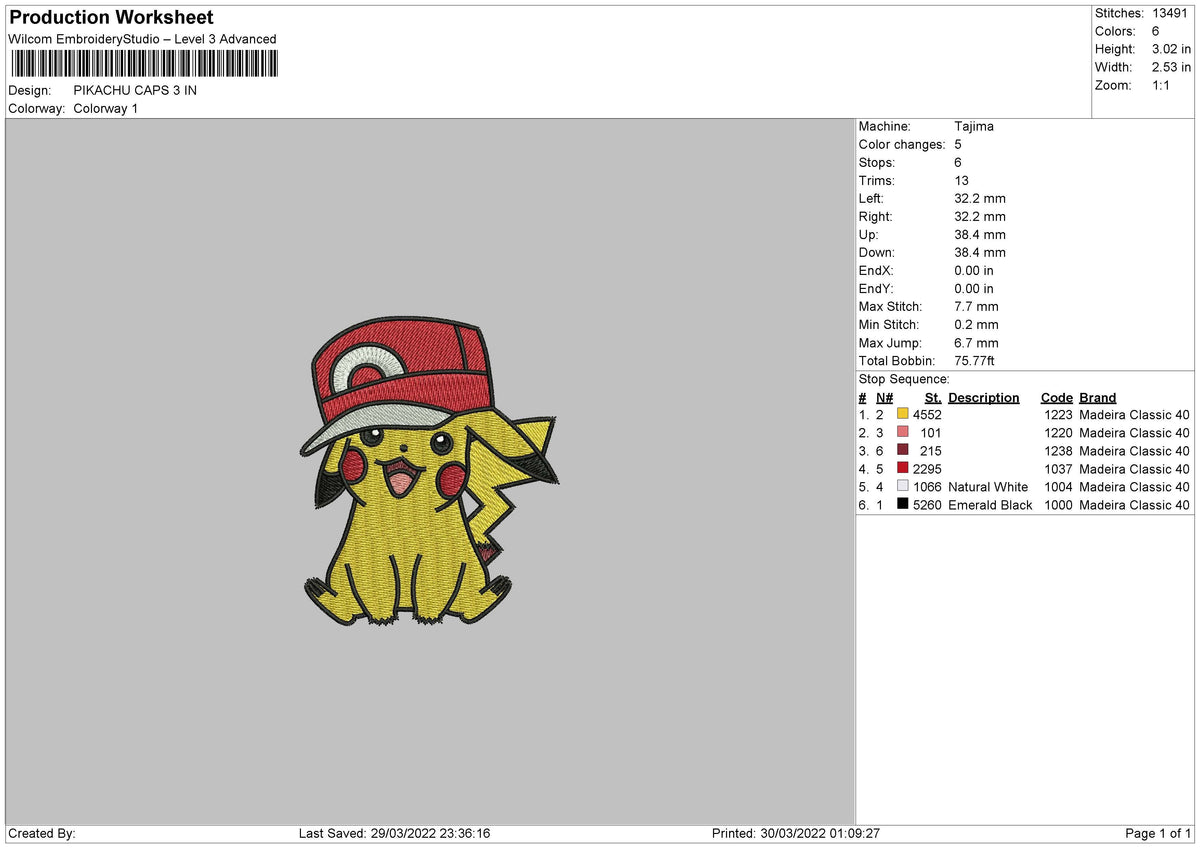Pikachu Caps