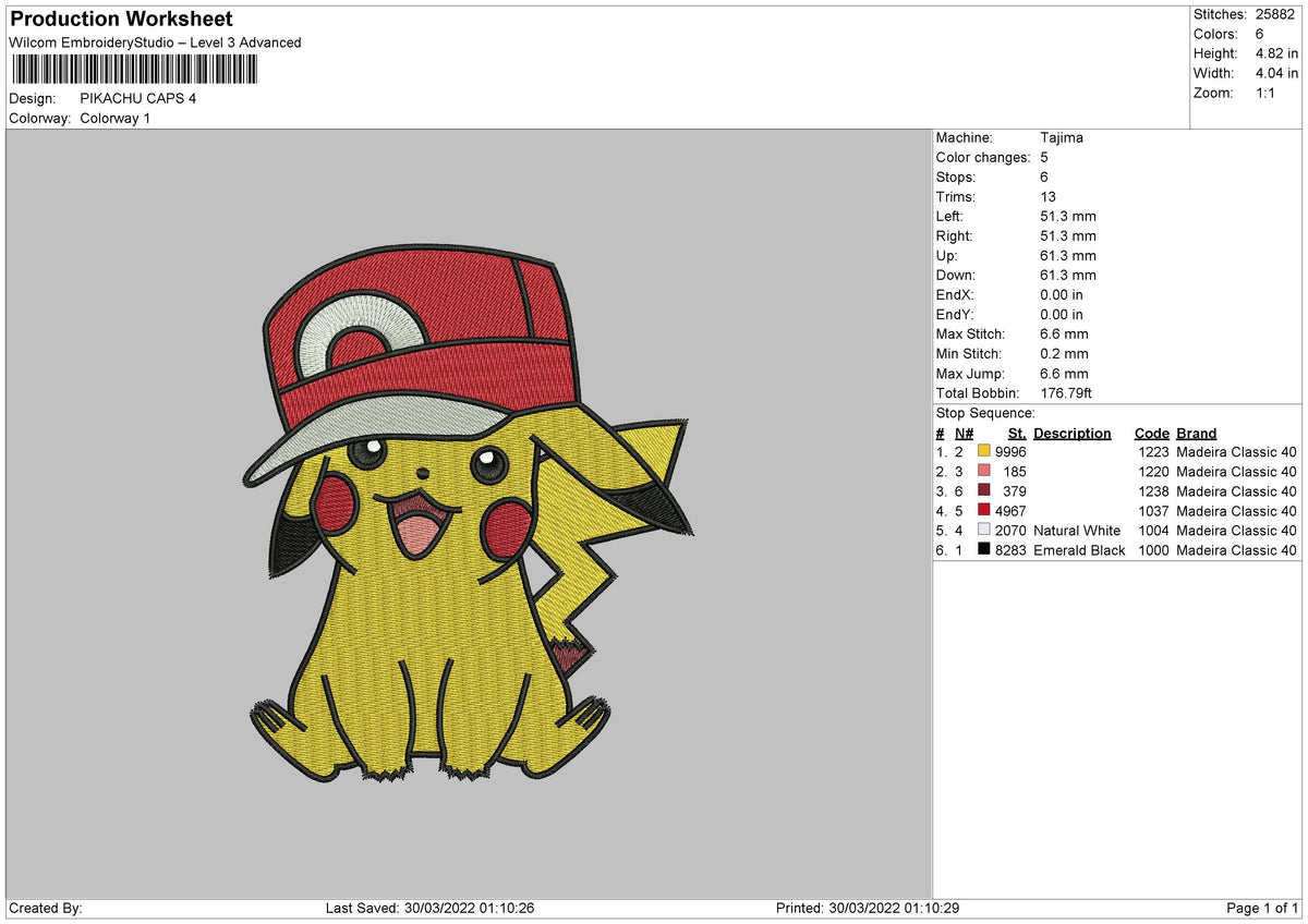 Pikachu Caps