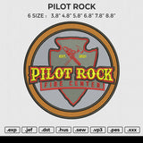 PILOT ROCK Embroidery File 6 size