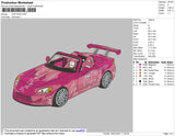 PINK CAR embroidery