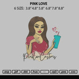 Pink Love Embroidery File 6 sizes