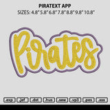 Piratestext App Embroidery File 6 sizes
